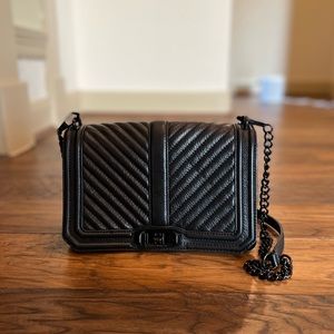 Rebecca Minkoff Small Love Chevron Quilted Leather Crossbody Bag